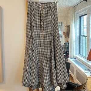 Christy Dawn Black & White Gingham Skirt